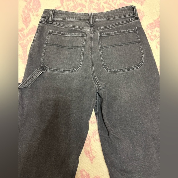 SO Super High Rise Carpenter Straight Leg Black Washed Denim Jeans Women’s 9/29 - Picture 8 of 8